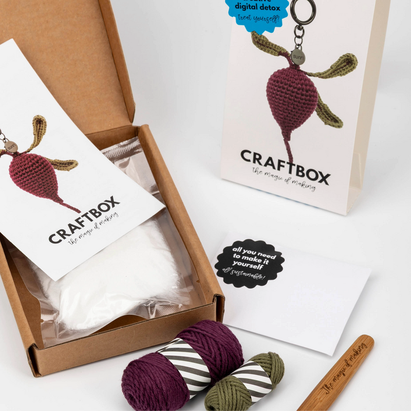 Porte-clés crochet fait main Craftbox - Betterave