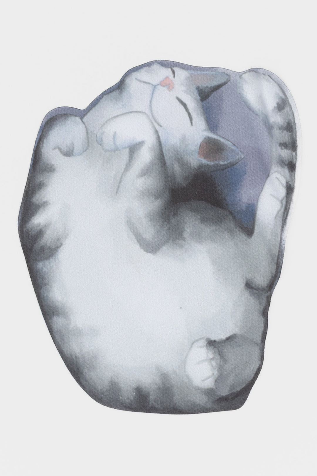 single cat-shaped microfibre screen wipe shown on a white background
