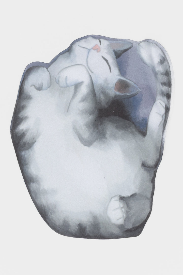 single cat-shaped microfibre screen wipe shown on a white background
