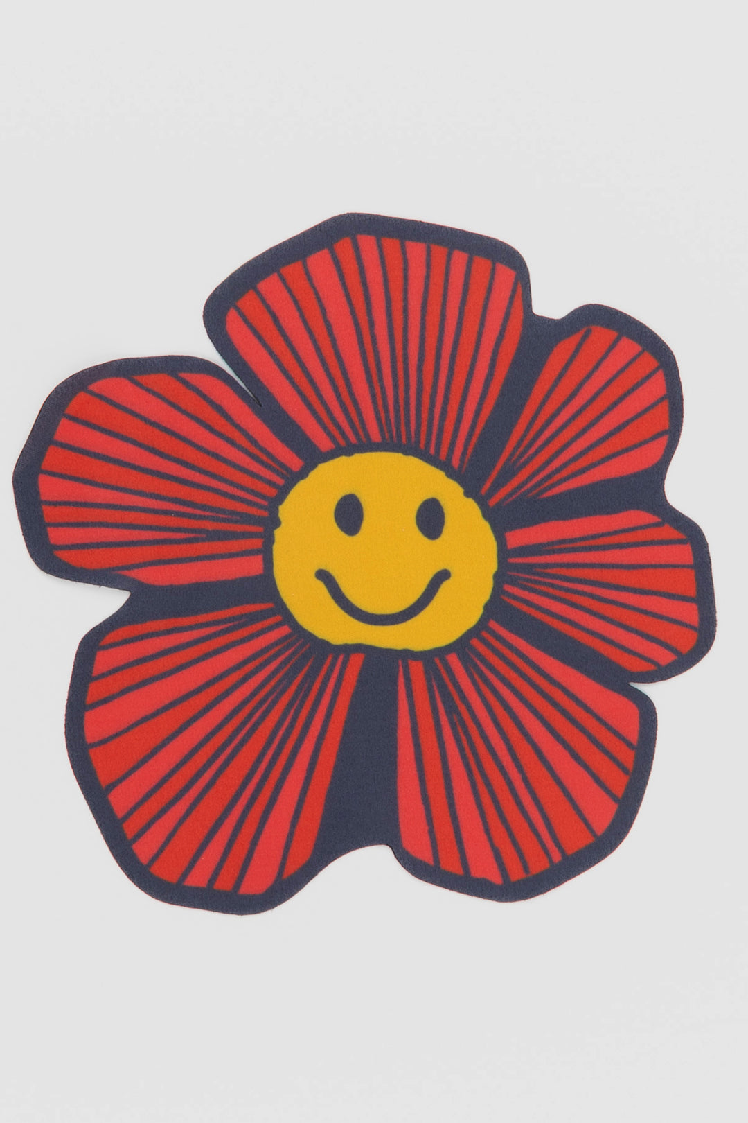 close-up of flower-shaped screen wipe shown on a white background

