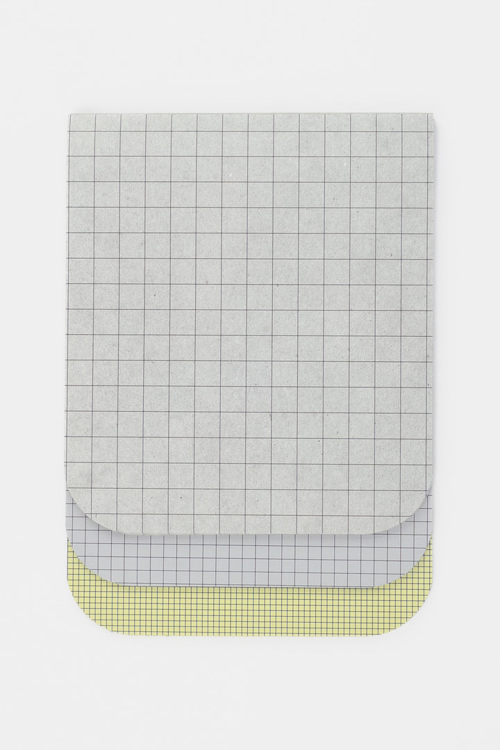 Grid-patterned notepad with a3 different colours 