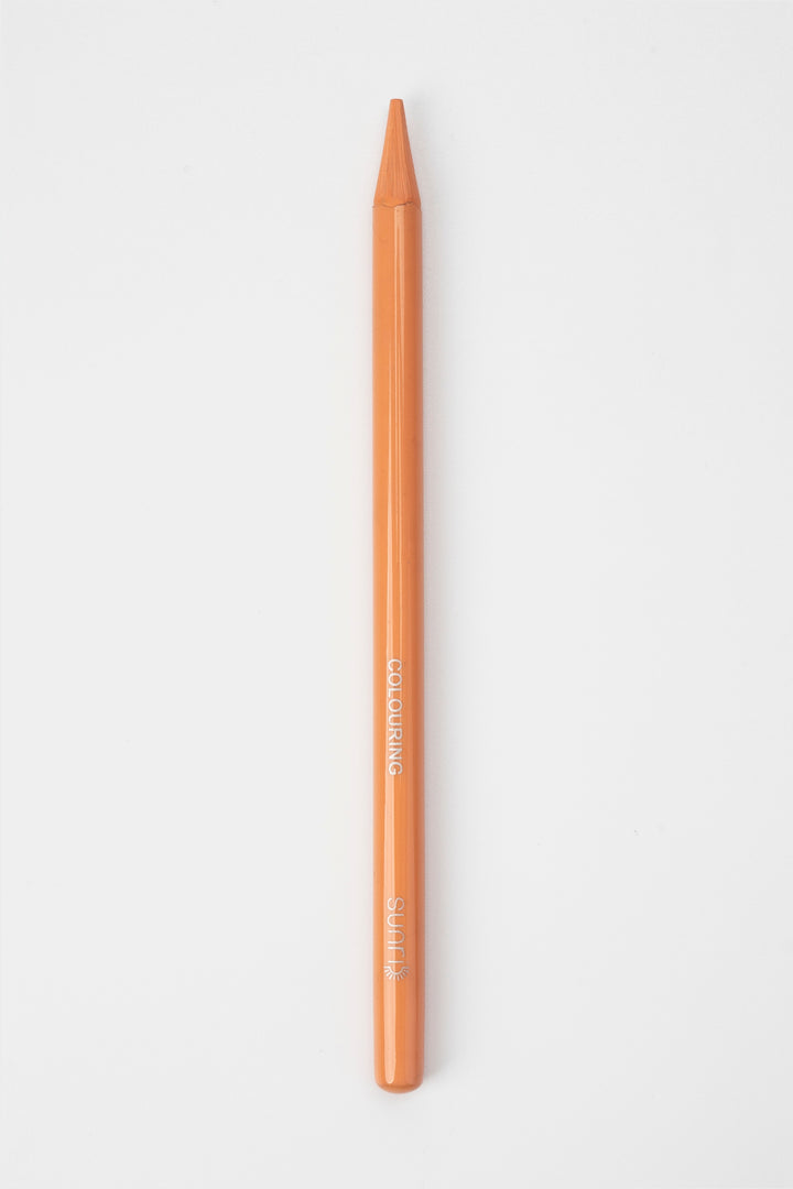 woodless colouring pencil orange single pencil vertical
