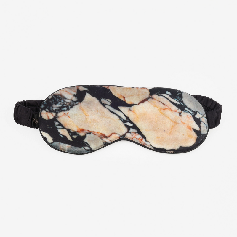 Masque de sommeil en soie - Marbre