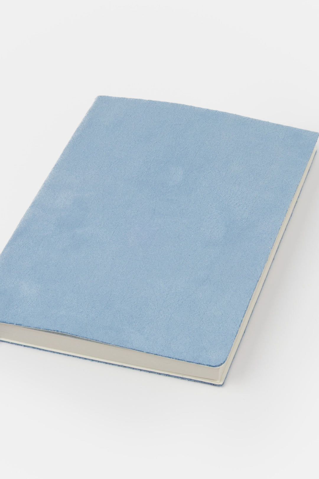 blue faux suede  flex-cover diary with embossed pattern 