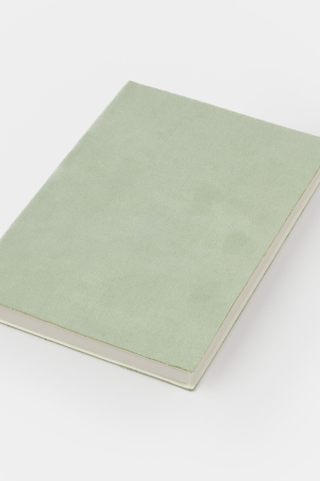 green faux suede  flex-cover diary with embossed pattern 