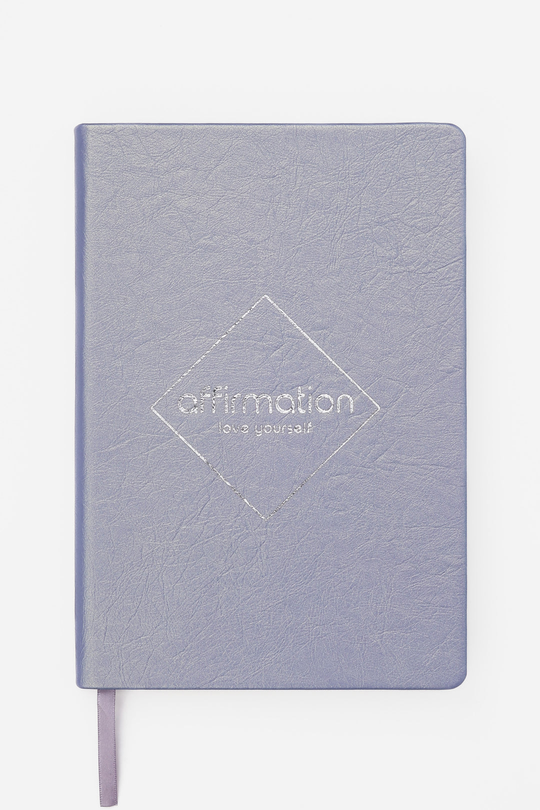 Lavender purple notebook with 'affirmation' branding 