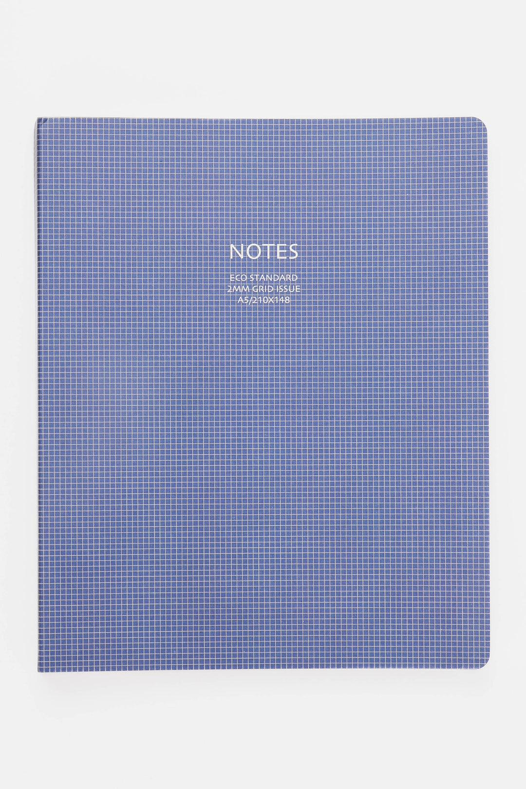 Blue checkered notebook with 'NOTES' text on a white background