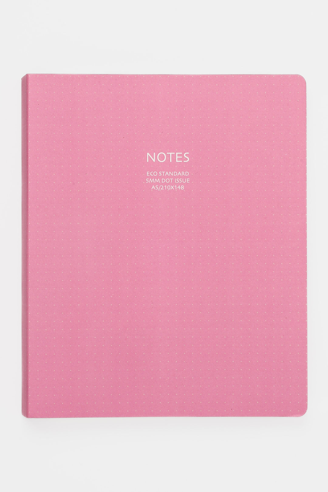 Pink notebook with 'NOTES' text on a white background