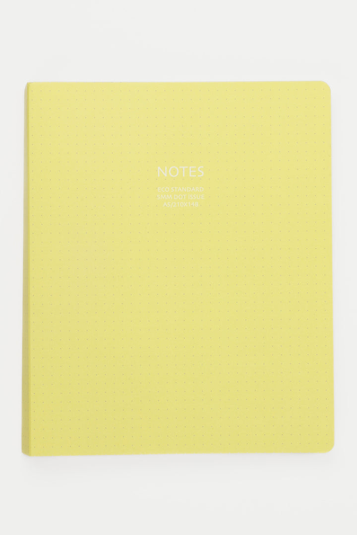 A5 Notebook Eco Standard - 5mm dot - Yellow