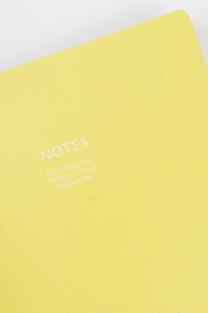A5 Notebook Eco Standard - 5mm dot - Yellow