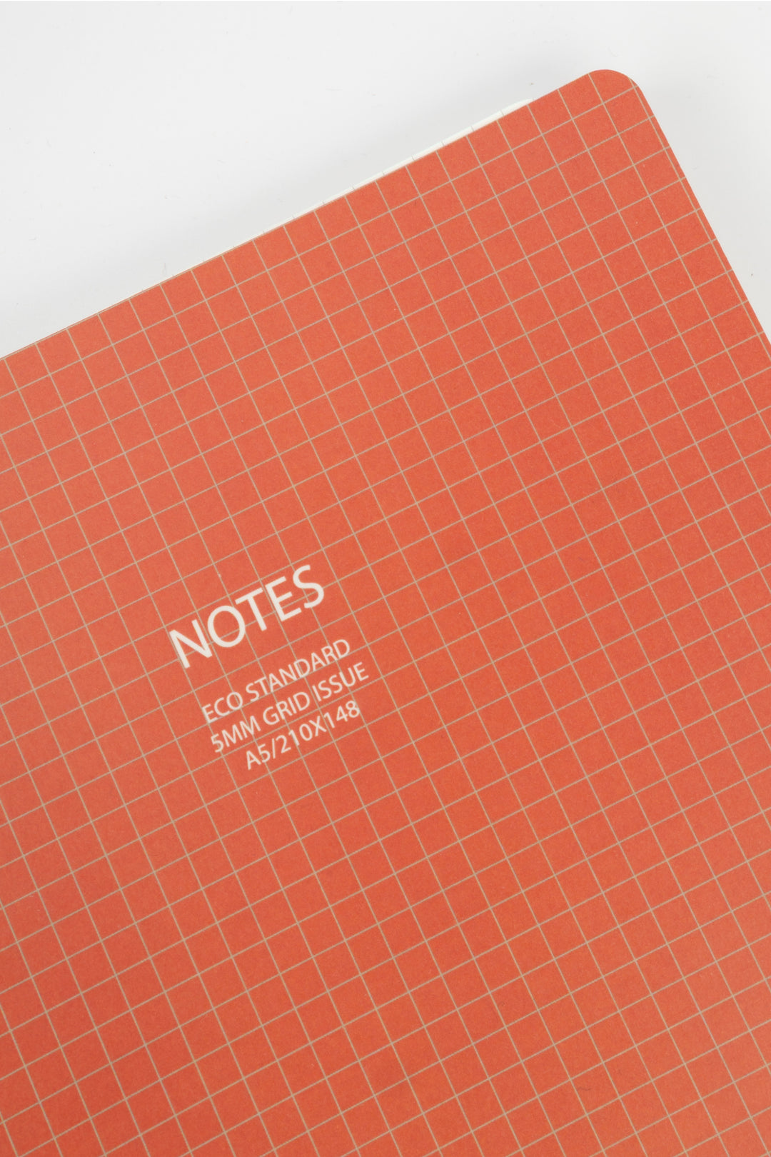 Close-up of red 5mm grid cover with NOTES text
