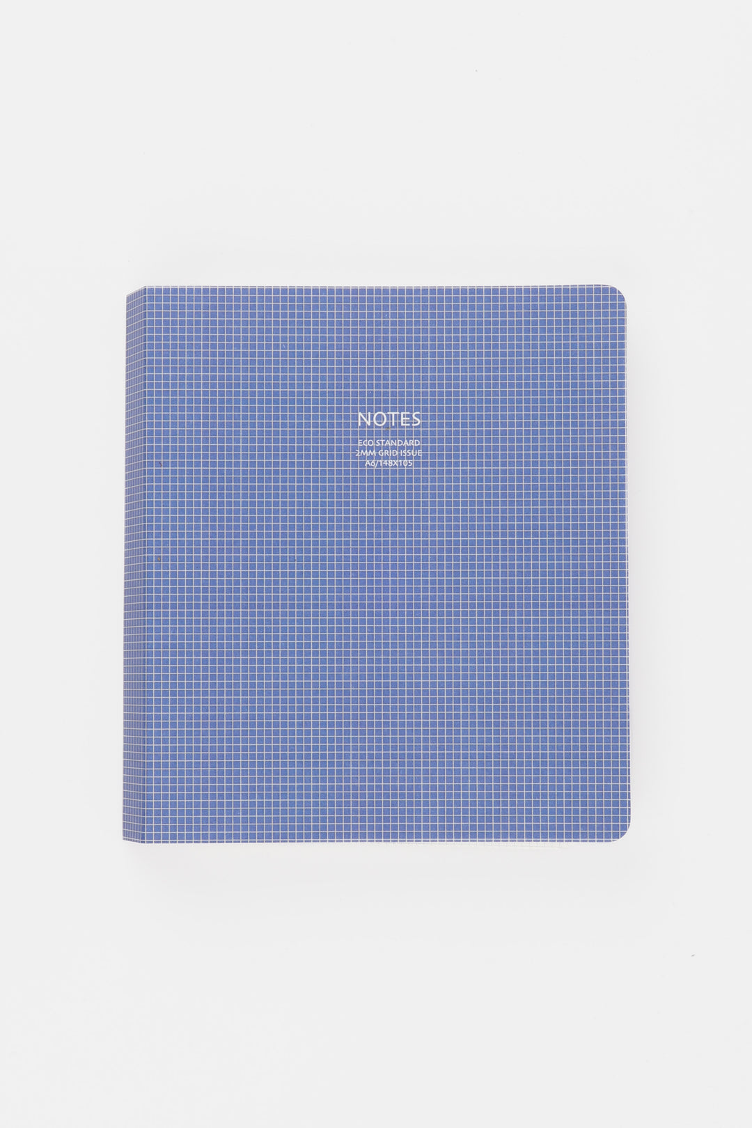 Blue checkered notebook with 'NOTES' text on a white background