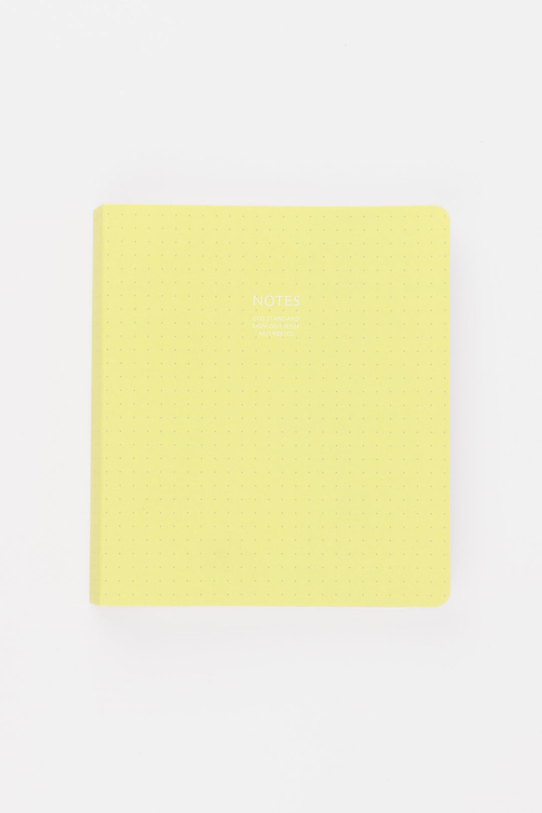 Yellow notebook on a white background