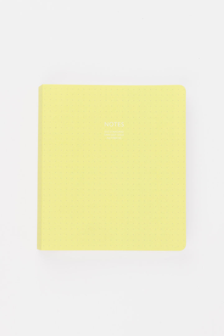 Yellow notebook on a white background
