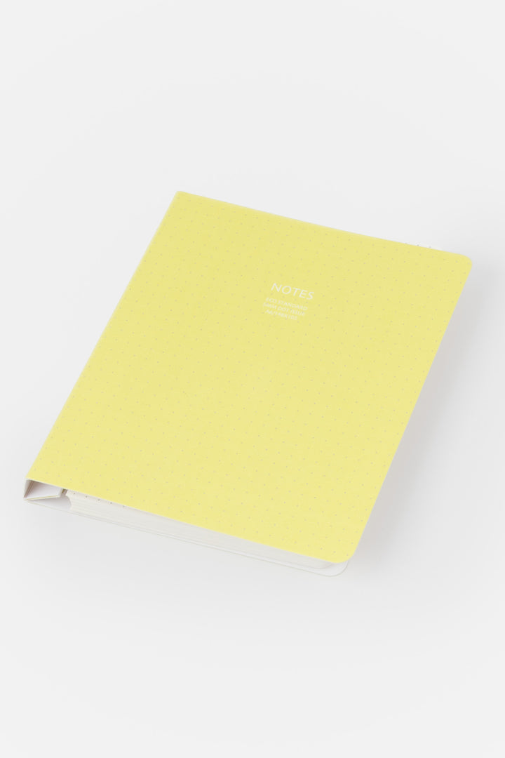 Yellow notebook on a white background