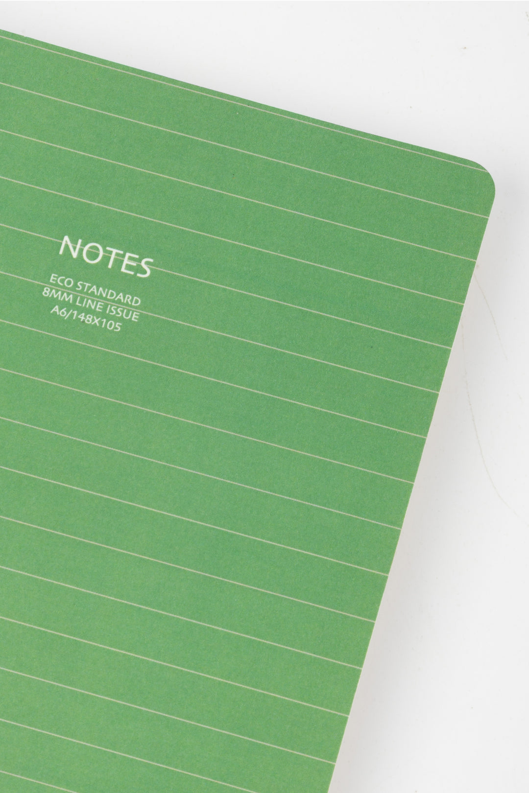 A6 Notebooks Eco Standard - 8mm lines - Green