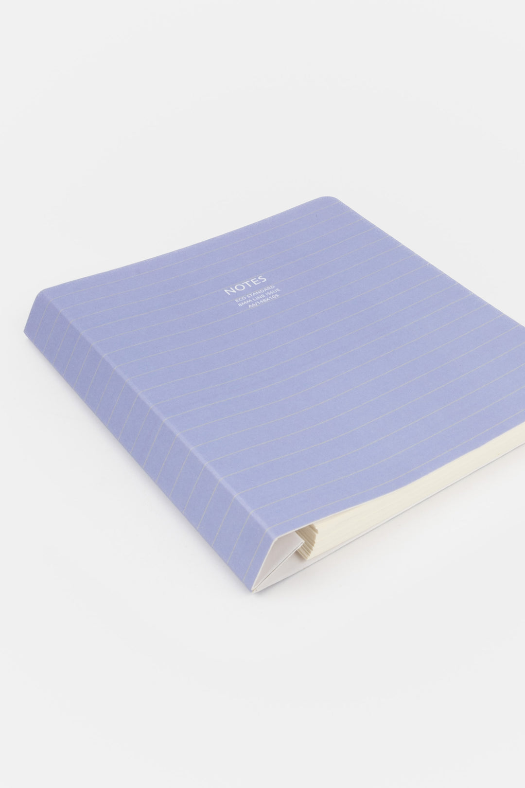Purple notebook on a white background