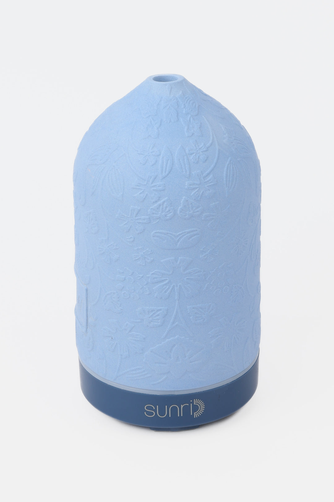 Blue textured diffuser with 'sunri' branding on a white background