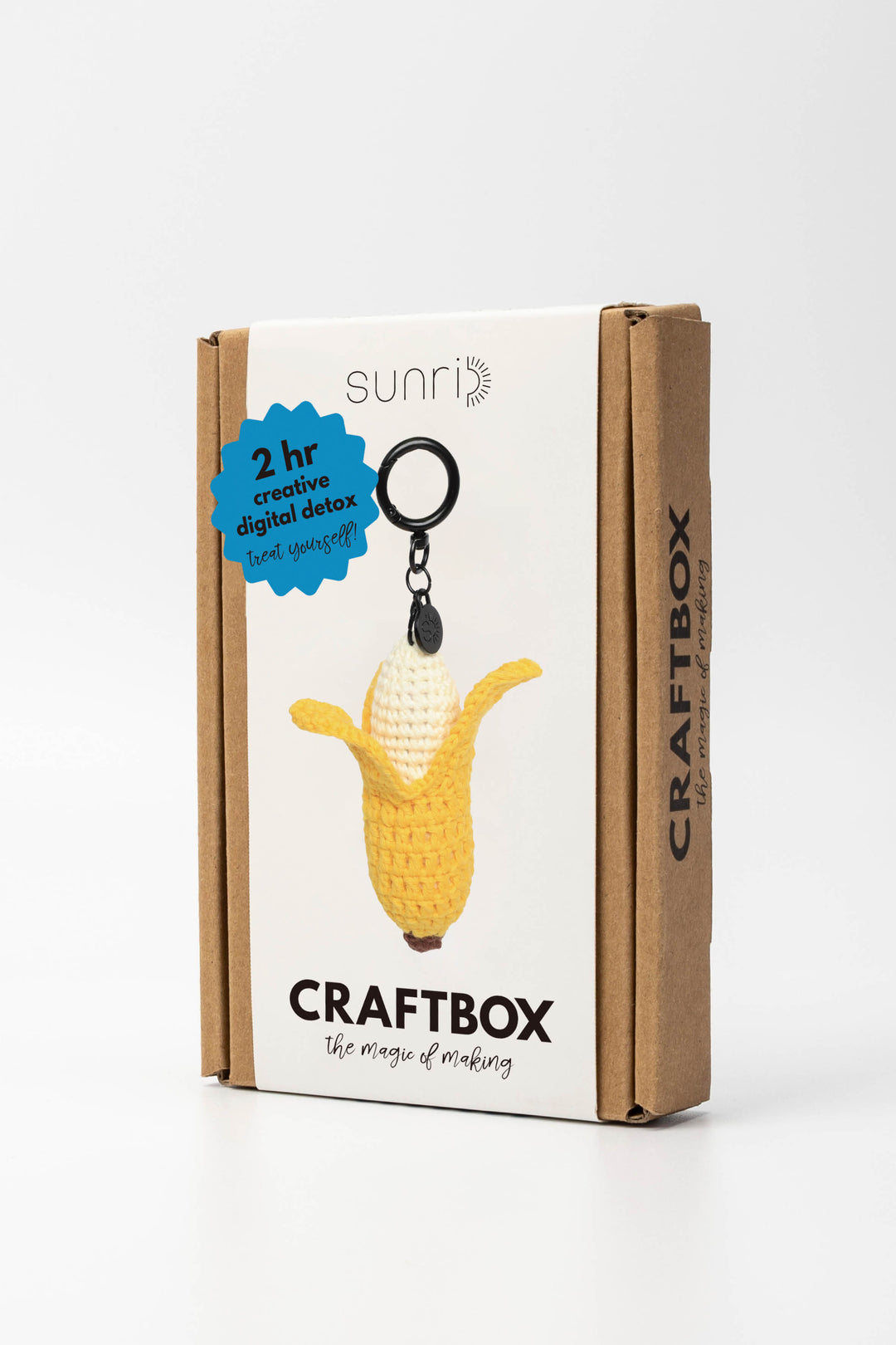 Sunri Craftbox packaging with a corn-shaped product on a white background