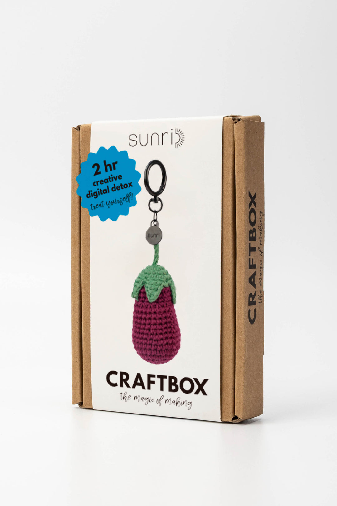 Craft box with a keychain and branding on a white background