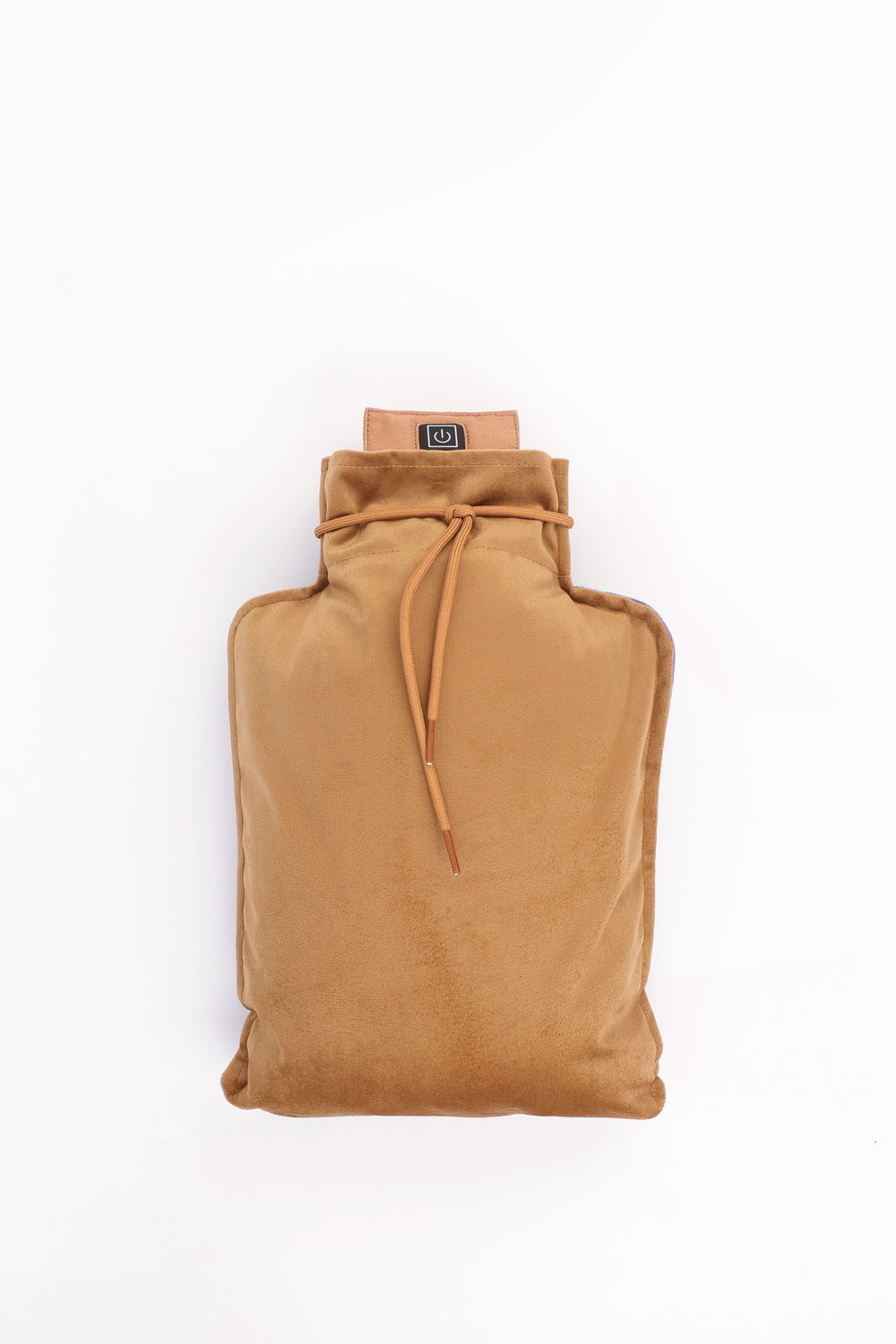 Brown heating bottle pillow on a white background