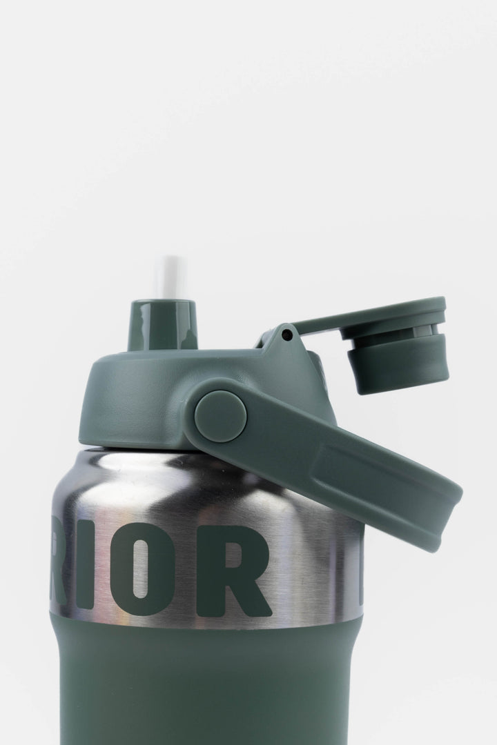 close-up of flip straw cap on insulated eco bottle
