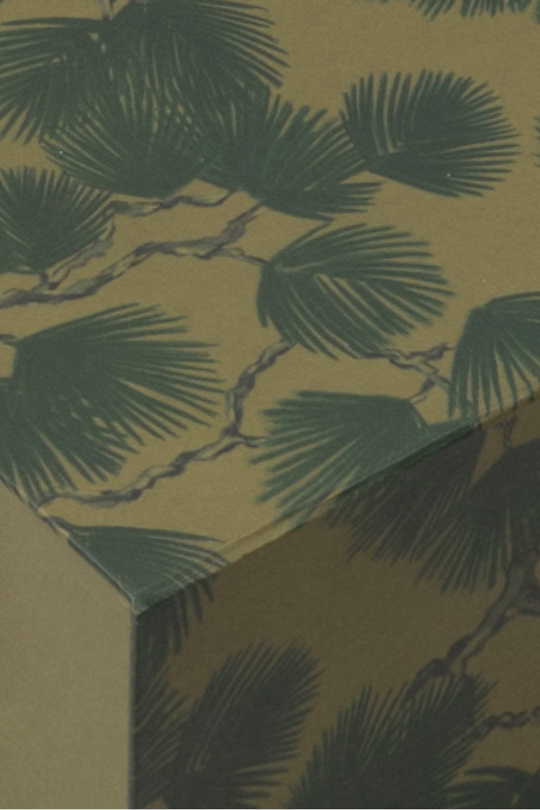 A5 foldable modular desk organiser pine leaf print surface detail