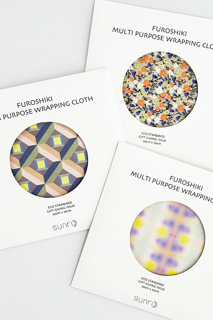 furoshiki product cards displaying gradient print from the sensory series