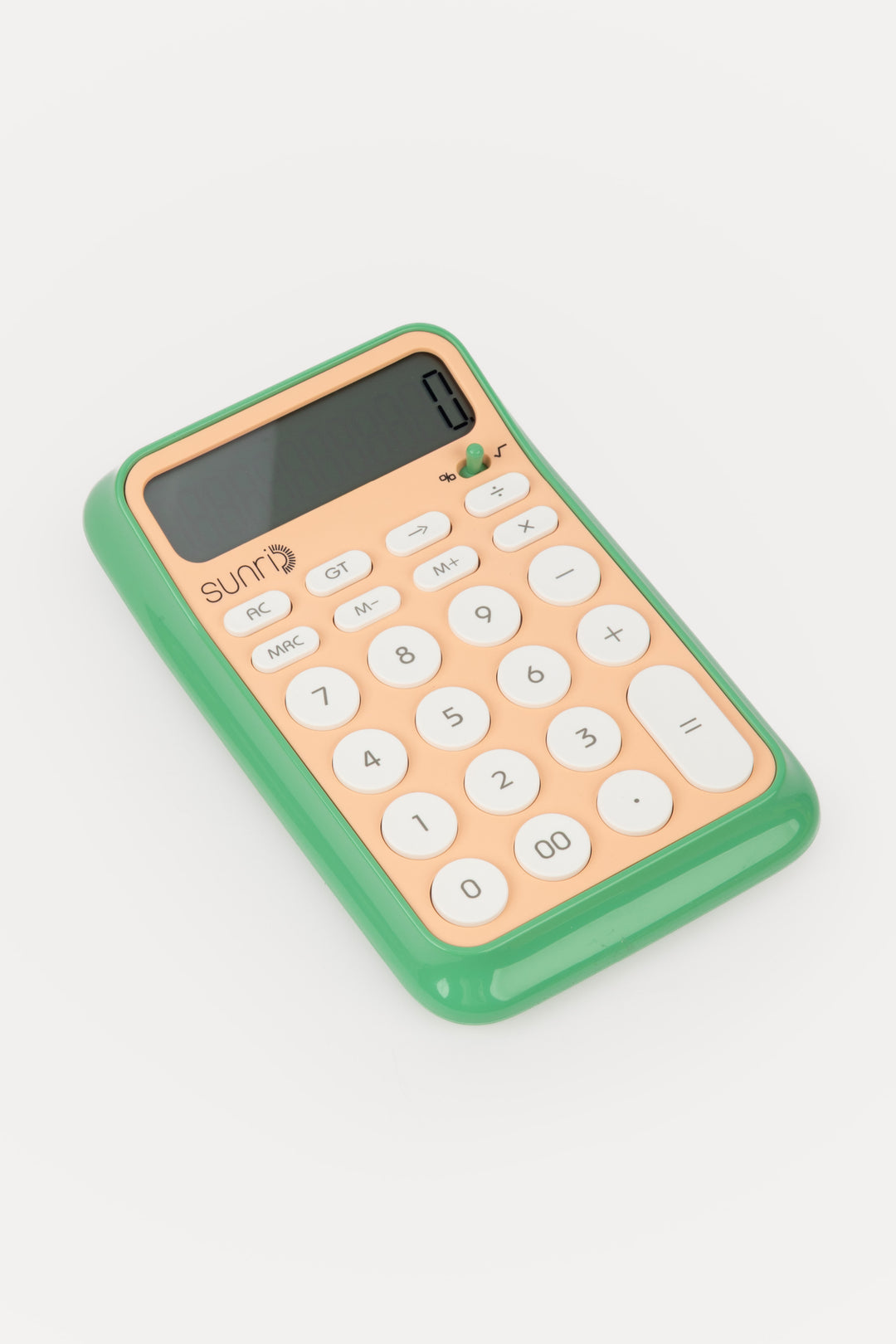 Calculator green border on a white background