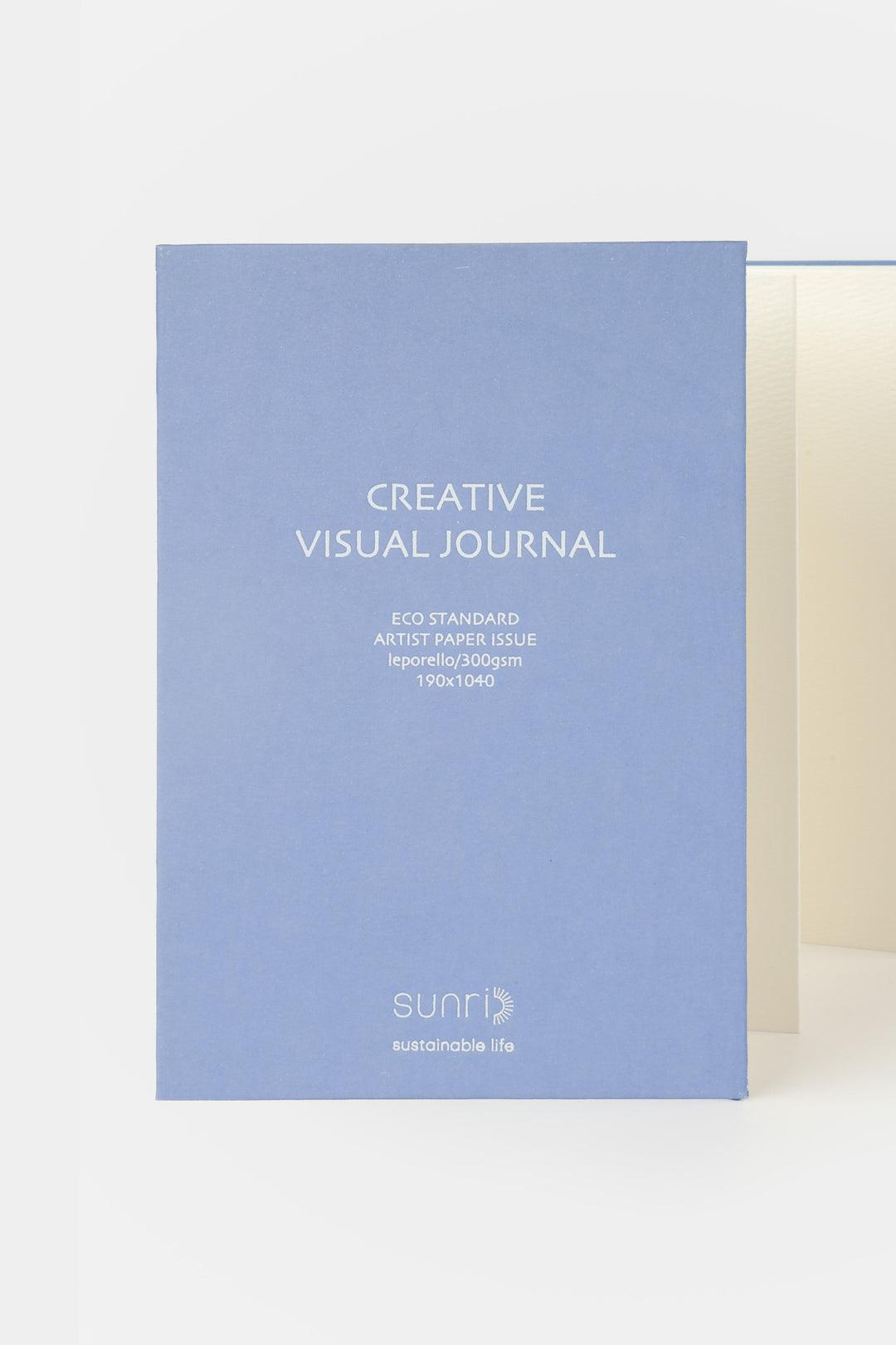 purple 鈥楥reative Visual Journal鈥?with 鈥榮unri鈥?branding shown front facing with leporello pages slightly visible
