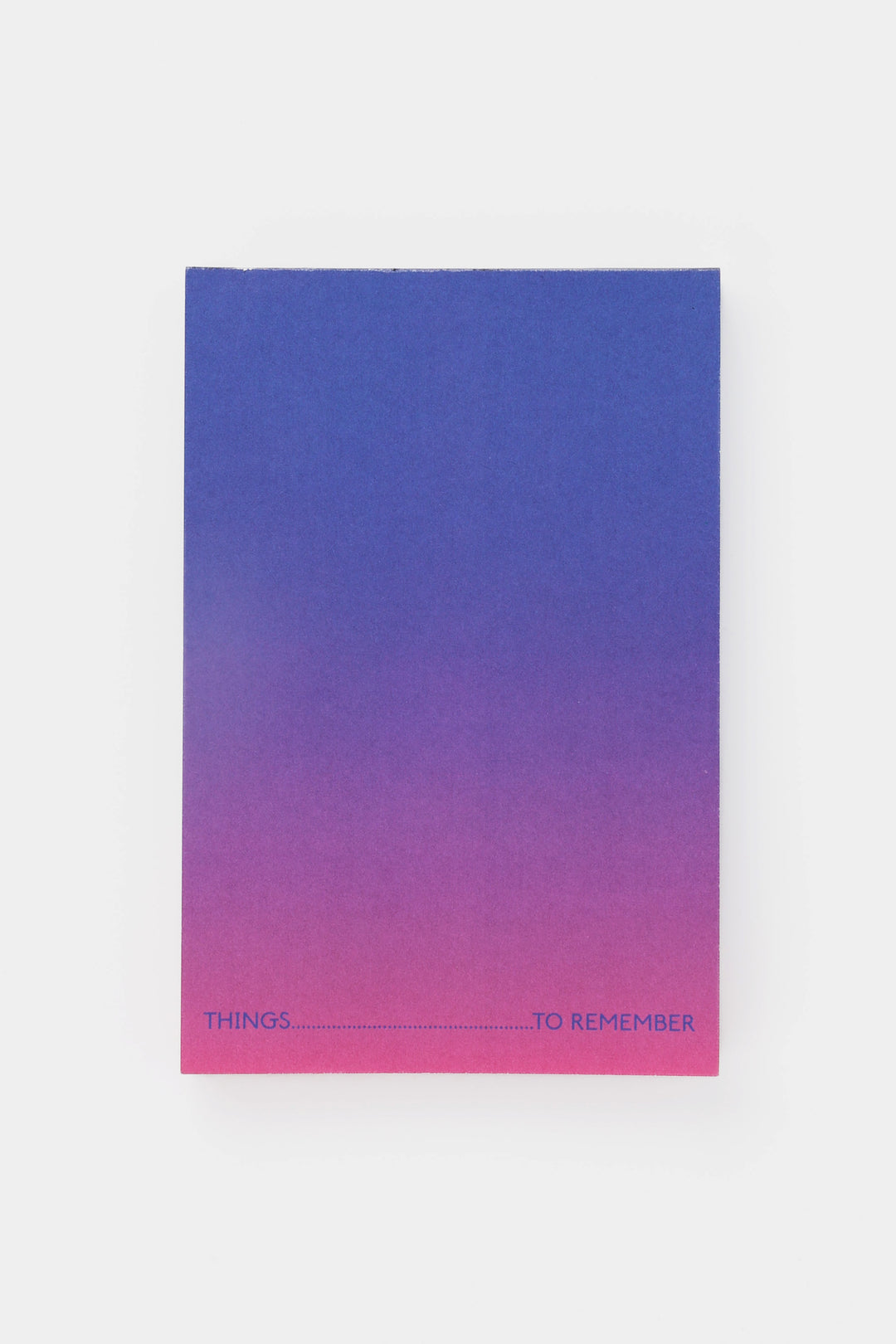 Blue to pink gradient note sheet with "things to remember" text