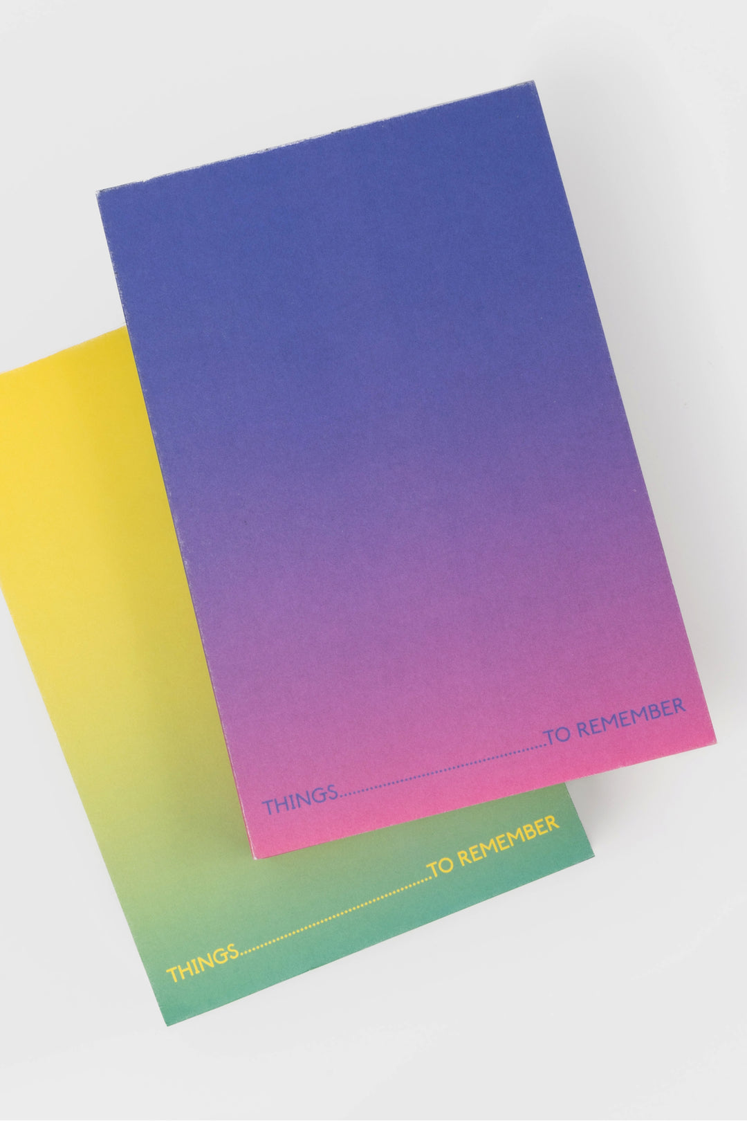 set of 2 gradient note sheets with "things to remember" text