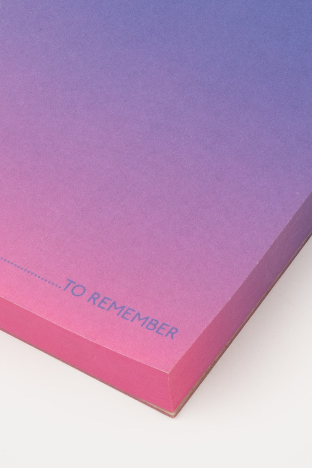 detail of gradient colourd notepad