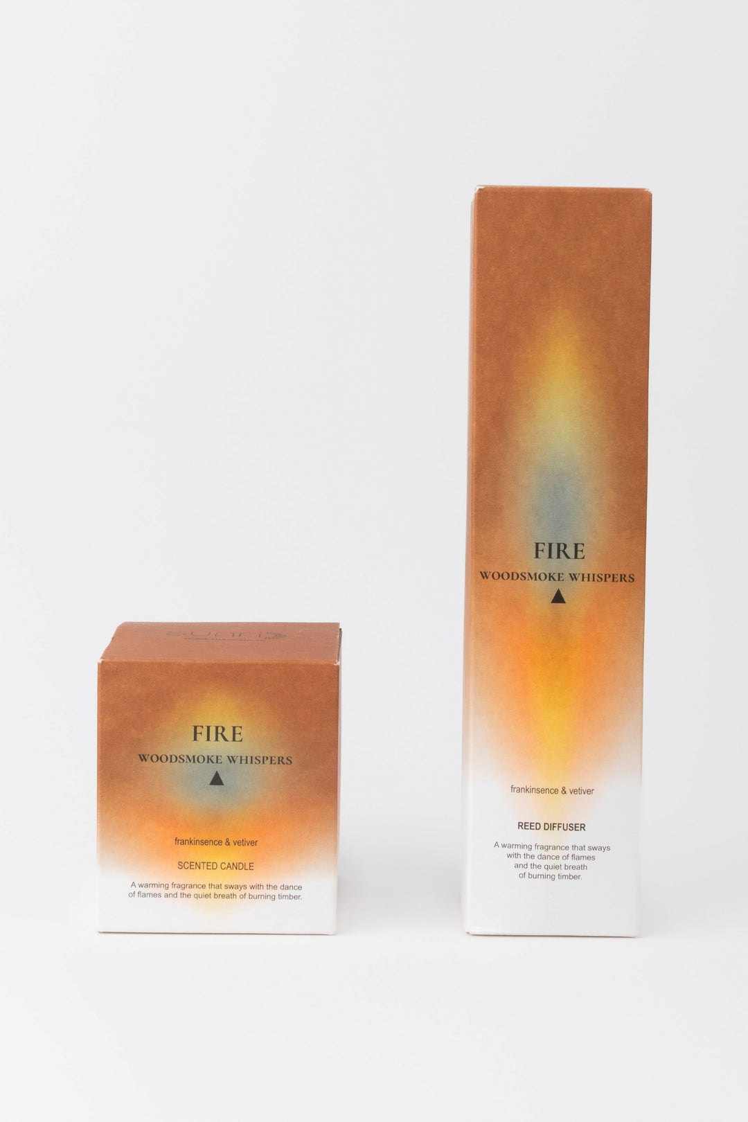 Two boxes of 'Fire' woodsmoke whipsnake on a white background