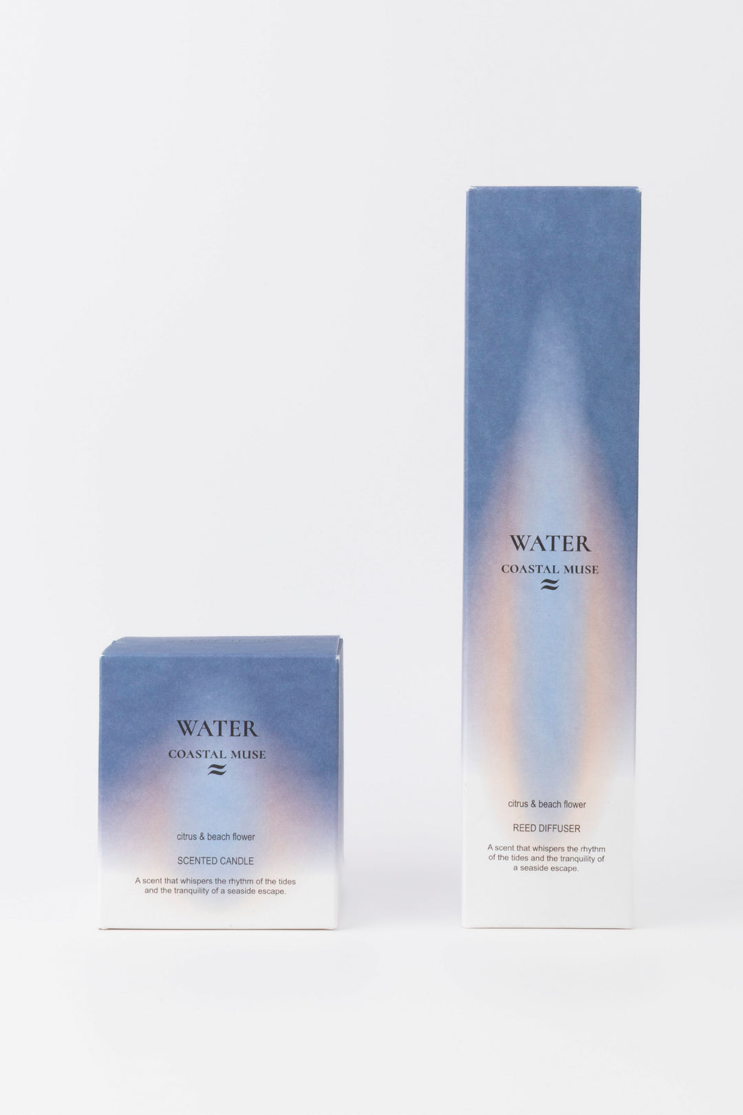 Two boxes of 'Water Coastal Me' on a light gray background