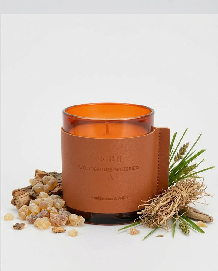 Scented Candle Fire - Woodsmoke Whispers