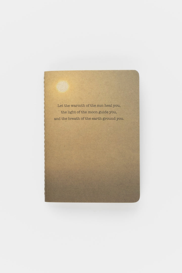 A6 notebook with nature-themed cover and inspirational quote