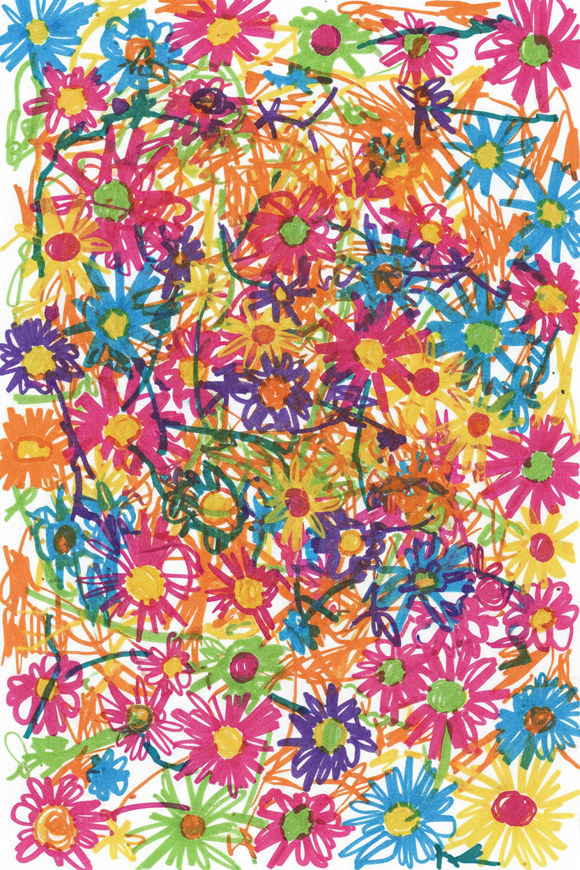 this is not messy and not childish. like a child, bright colours